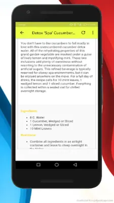 Detox Water Recipes android App screenshot 1